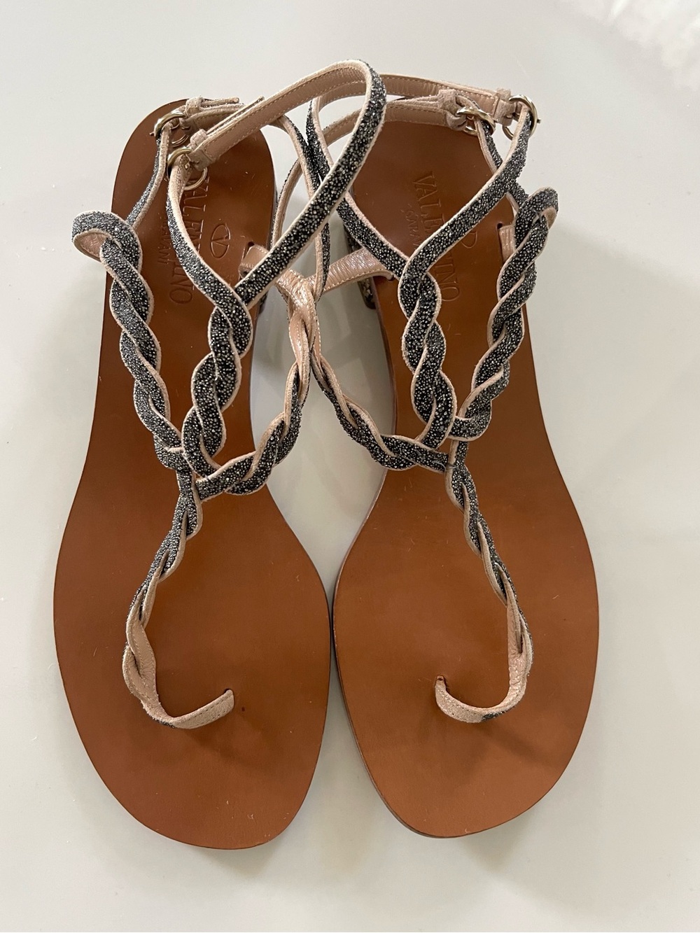 NEW IN BOX VALENTINO GLITTER THONG SANDALS